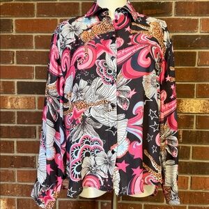 Las Sureñas Stardust Button-up Shirt Size Medium